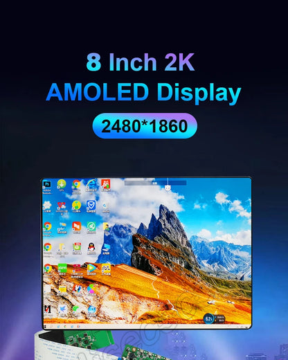 OLED Display 8 Inch 2K 2480x1860 IPS Amoled Screen Laptops Raspberry Pi Project OLED Screen Default Landscape Driver Board
