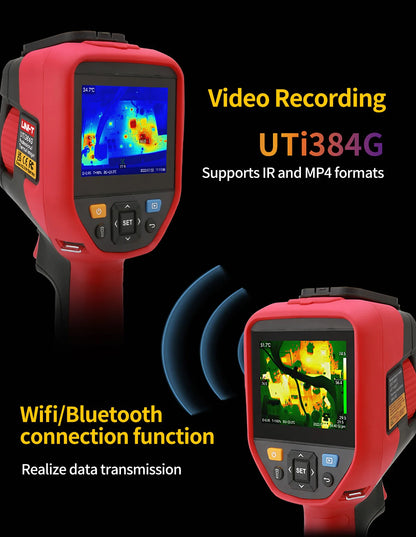 Cámara Térmica Profesional UNI-T UTi384G / UTi256G con Pantalla Táctil (-20~550°C) - Termógrafo Enfoque Manual, Grabación Video