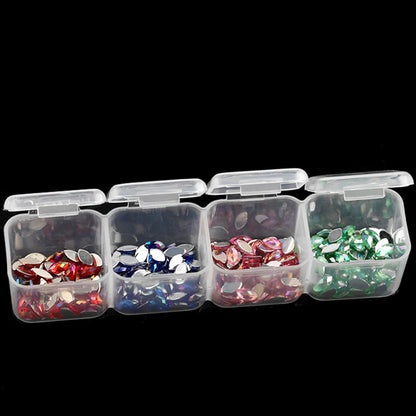 Caja Almacenamiento Plástico Organizador 28/32/48/56/64 Ranuras para Cuentas Pintura Diamante/Joyería/Accesorios DIY (1 Unidad)