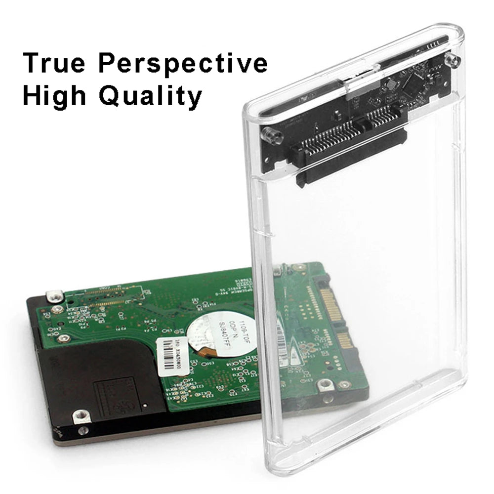 Carcasa Externa USB 3.0 para Disco Duro HDD/SSD SATA 2.5" (5Gbps) Caja Portátil Harddisk Cable Incluido