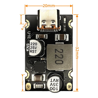 Módulo Carga Rápida PD 65W USB-C Soporta PD3.1/QC3.0/SCP/PPS para Arduino DC 8-30V