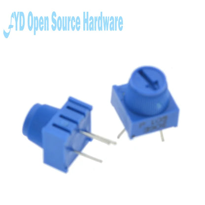 3386P-1-103 1k 2k 5k 10k 20k...  0.5W, 1/2W PC Pins Through Hole Trimmer Potentiometer Cermet 1 Turn Top Adjustment 5PCS/LOT