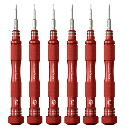 Destornillador Precisión Antideslizante MECHANIC MAX8 (Puntas 0.8 Torx / 0.6 Y / 1.2 Phillips / 1.5 Phillips / 2.5 Phillips / T2) para Reparación Móvil/Cámara