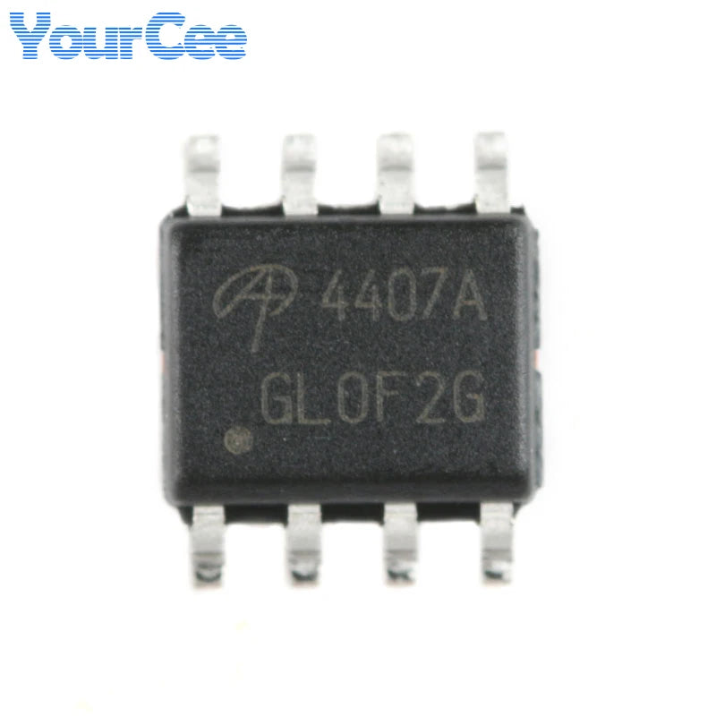 MOSFET Canal-P AO4407A SMD SOIC-8 30V 12A (Opciones AO44xx disponibles) - Lote 5/20 Piezas