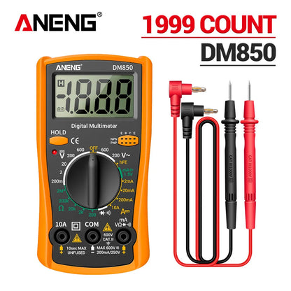 Multímetro Digital Automático Profesional ANENG DM850 (1999 Cuentas) Tester Voltaje AC/DC/Ohm/Corriente Amperímetro Detector