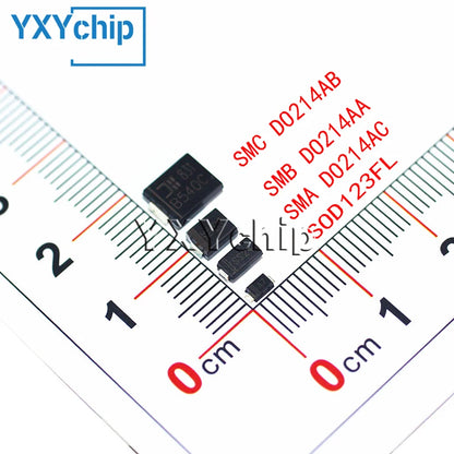 Diodo TVS Bidireccional SMD SMF - Varios Voltajes (5.0CA a 12CA) SOD-123F - Lote 50 Piezas