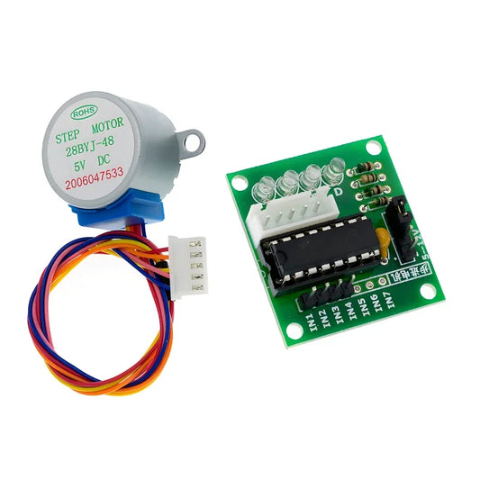 Set Motor Paso a Paso 28BYJ-48 (5V, 4 Fases) + Placa Driver ULN2003 para Arduino