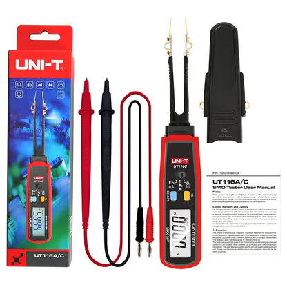 Tester SMD UNI-T UT116C / UT116A - Medidor Rotable Resistencia, LED, Diodo, Batería, Capacitor