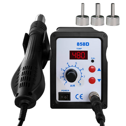 858D Hot Air Gun BGA Soldering Rework Station Blower Hair Dryer Hairdryer Soldering Heat Gun 220V 110V  SMD SMT Welding Repair