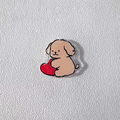 Soporte Anillo Dedal Teléfono Griptok Diseño Coreano Cachorro Cartoon para iPhone 16/Samsung/Universal