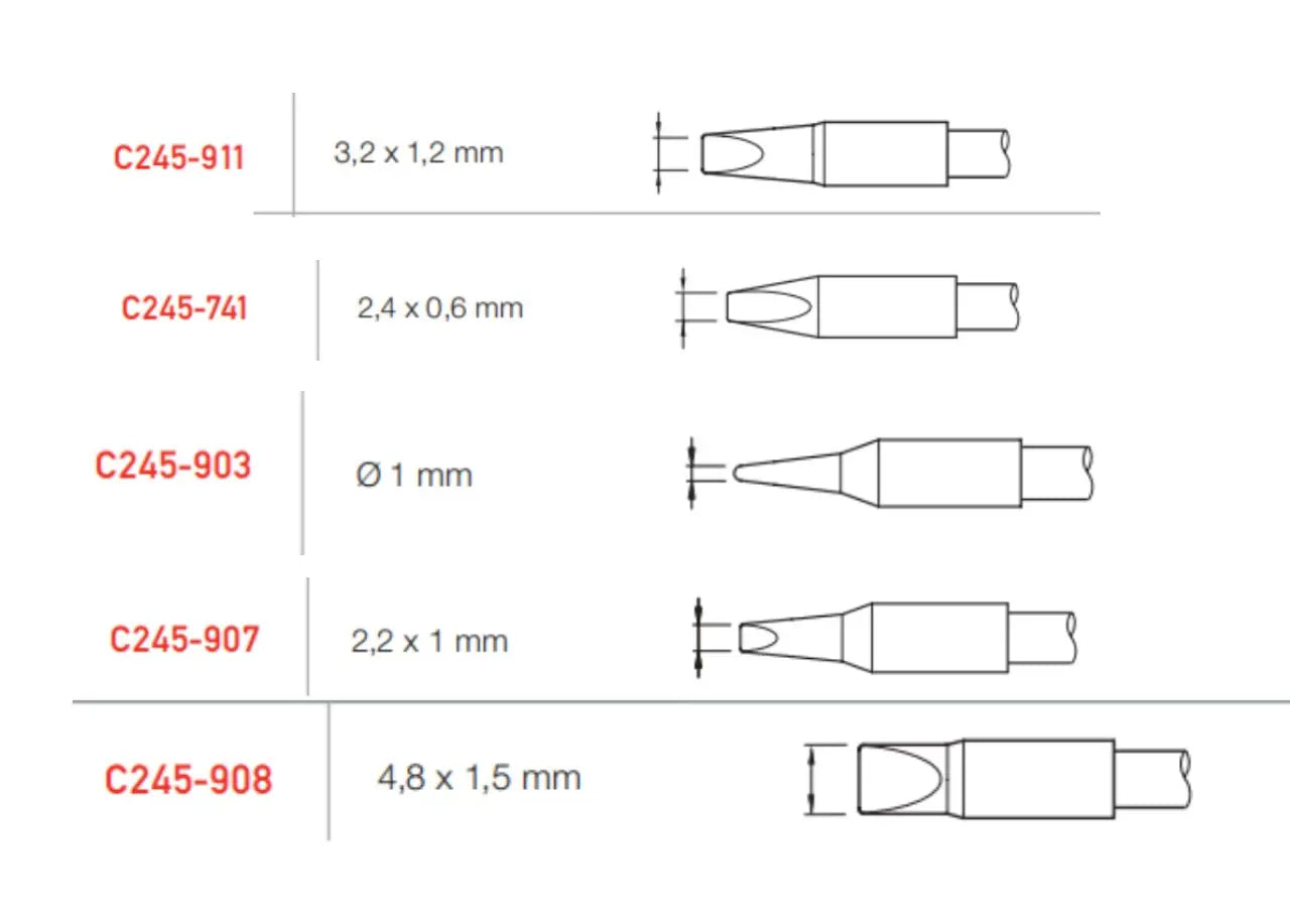 JBC Original C245 Series Soldering Iron Tip C245908/907/939 Professional Lead-free Welding Tip Repair Mobile Phone PCB SMD Tool