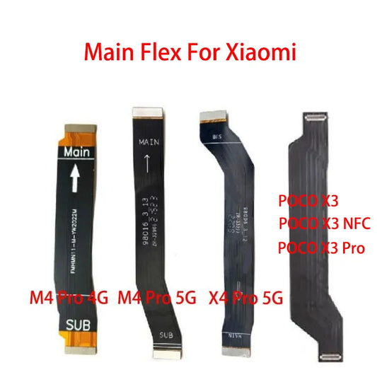 For Xiaomi Poco X3 NFC F3 X4 M4 Pro 4G 5G Main Motherboard Connector LCD Display Flex Cable Replacement Parts Ribbon