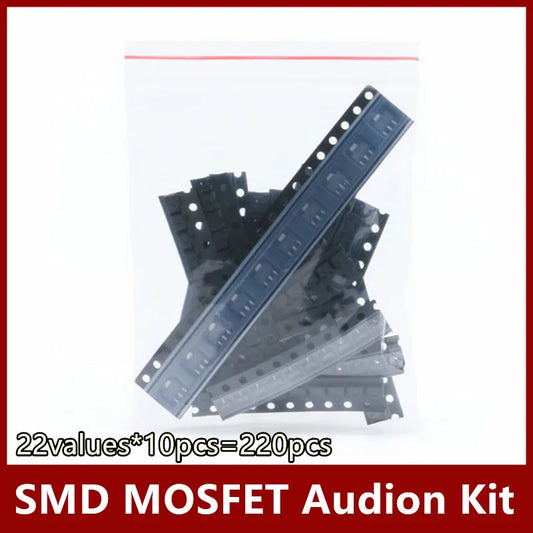 Kit Surtido Transistores/Componentes SMD (SS8050, AO34xx, 78L05, TL431, SI23xx, 2N7002, etc.)