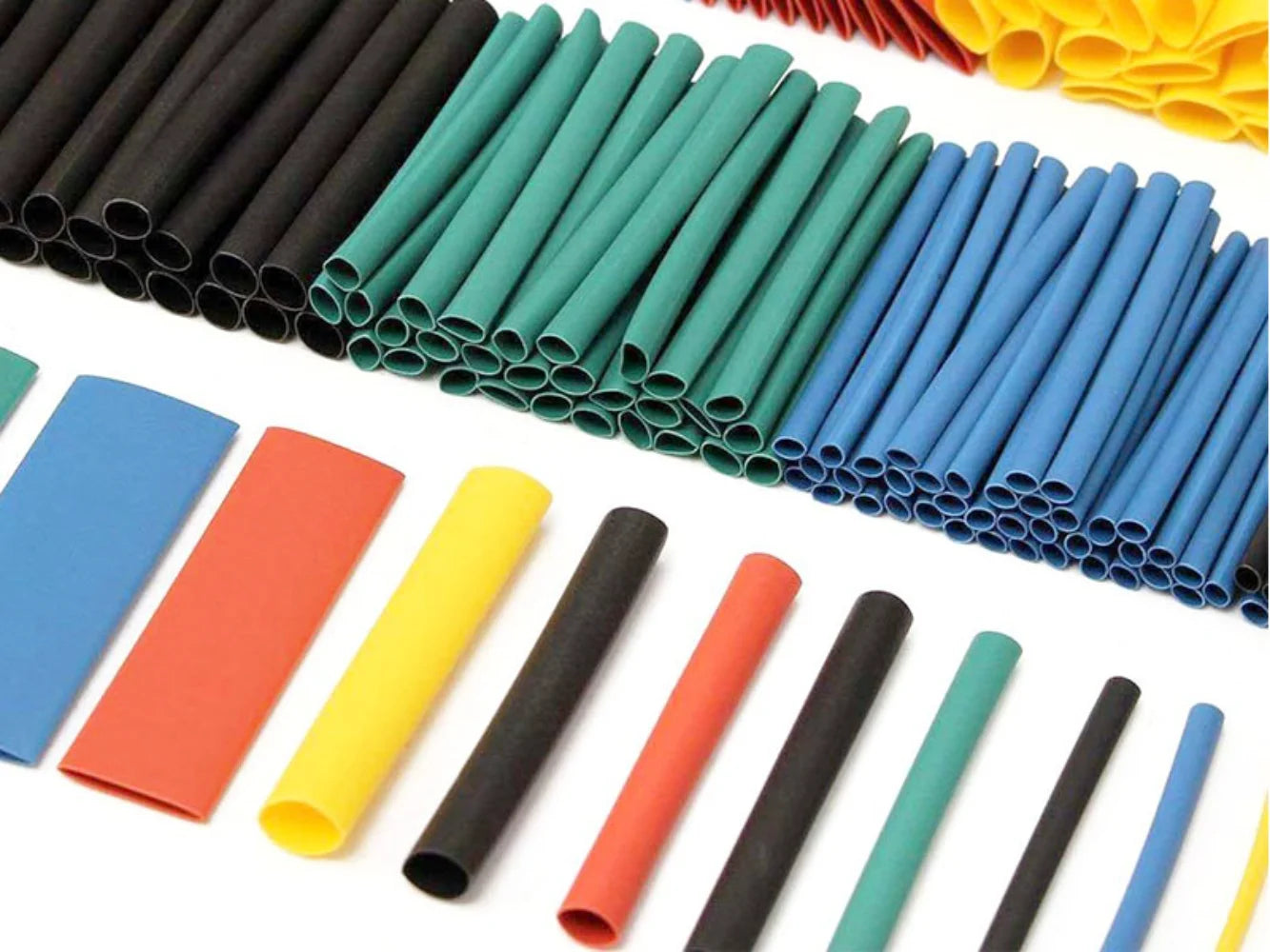 Kit Tubo Termoretráctil 2:1 Envoltura Cable Aislante Protección Conexión (127/530/580 Piezas) (Opción Pistola Aire Caliente)