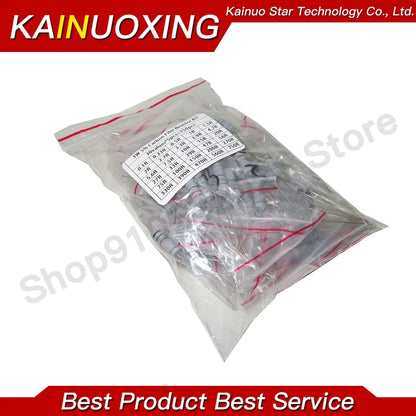 Kit Resistencia Película Carbono 5% (2W/3W/5W, 30 Valores x 5pcs = 150pcs, 0.1R-820K Ohm)