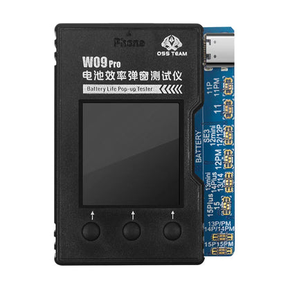 OSS W09 Pro V3 Battery Life Pop-up Tester for iPhone11-15PM Detection Modify Battery Efficiency 100% Cycle Health Data Tool