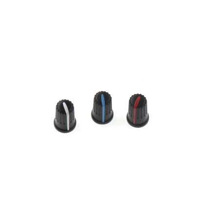 20pcs Potentiometer knob cap 11.4x17.8mm power amplifier audio panel adjustment cap knob two-color plastic knob