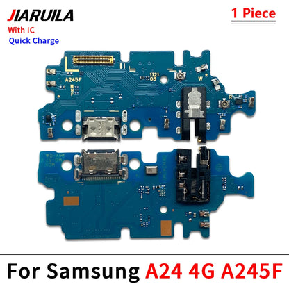 Placa Puerto Carga Rápida USB con Flex para Placa Principal Samsung Galaxy A24/A32 4G/A34/A54 5G