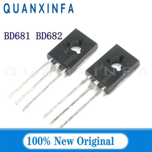 Lote 10 Pcs Transistor Darlington TO-126 BD681G (NPN) / BD682G (PNP)