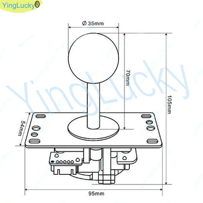 Joystick Arcade (Copia Sanwa 8YT) 5 Pines para DIY Accesorios Juegos PC (1 Unidad)