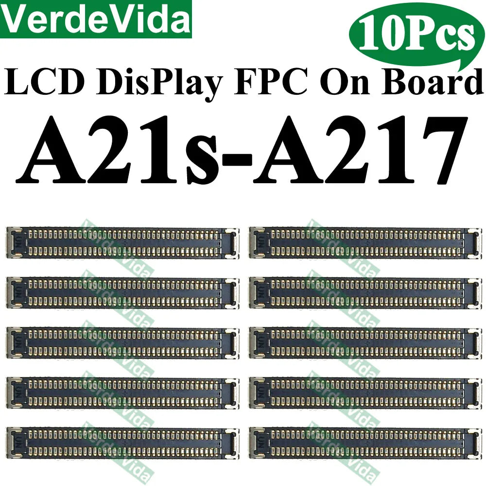 Conector FPC Pantalla LCD en Placa para Samsung Galaxy A10/A20/A21/A30S/A40/A50/A51/A70S / M12/M14/M15/M16 (10 Unidades)