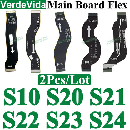 Cable Flex Conexión Placa Principal a Pantalla LCD para Samsung Galaxy S20-S24 Ultra/Plus (Varias Series, 2 Unidades)