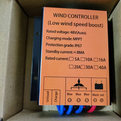Controlador Carga Eólica MPPT Alta Calidad 12V/24V Auto Función Fuente Dual Estable (1000W-5000W)