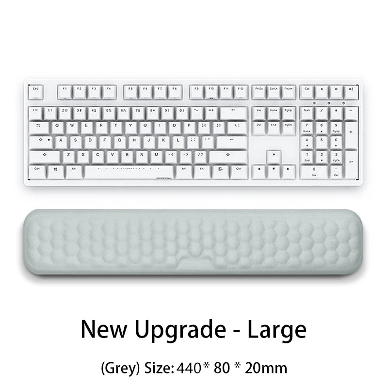 Reposamuñecas Ergonómico Espuma Memoria para Teclado y Mouse Pad (Protección Oficina/Tipeo) Computadora/Notebook