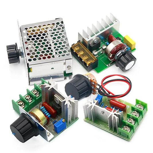 Controlador Velocidad Motor AC 110V/220V 2000W/4000W SCR Regulador Voltaje Dimmer Termostato Alta Potencia
