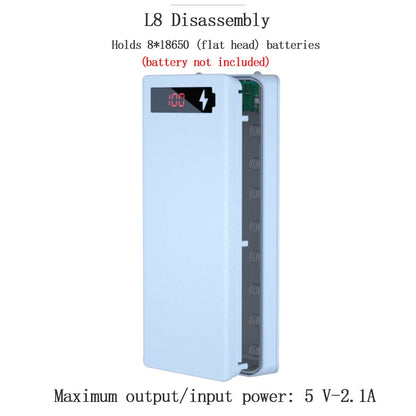 Caja Power Bank Shell DIY 5V (Doble USB/Micro USB/Tipo C) Soporte Baterías 18650 (Carcasa Desmontable, Sin Batería)