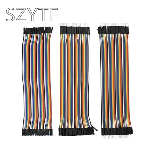 Cable Jumper Dupont (40 Pines, 10/20/30/40cm) Macho-Macho / Macho-Hembra / Hembra-Hembra para Arduino DIY Kit