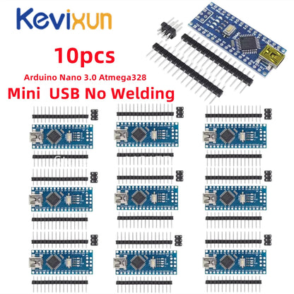 Placa Nano 3.0 (ATMEGA328P, 16MHz, CH340) con Bootloader (Puerto Mini/Tipo C/Micro USB) compatible Arduino