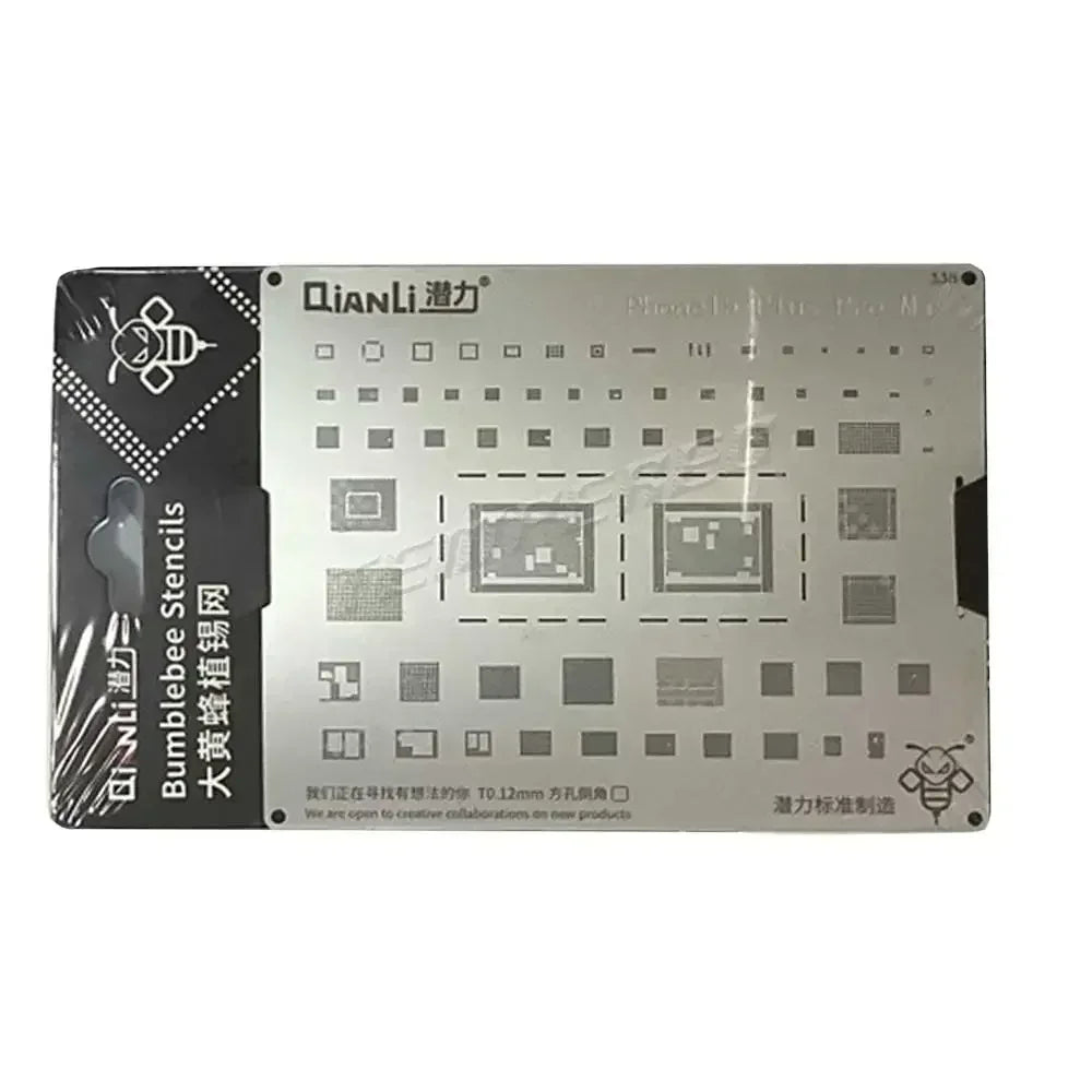 QIANLI MEGA-IDEA Black BGA Reballing Stencil Multifunction Universal Net for iPhone 6-16 Pro Max Planting Tin Steel Mesh tools
