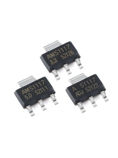 Regulador Voltaje AMS1117 (3.3V / 5.0V) SOT-223 (50 Unidades)