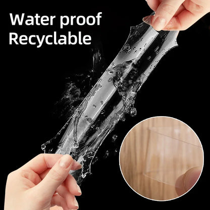 Cinta Adhesiva Doble Cara Transparente Super Fuerte Reutilizable para Pared (Impermeable, Productos Hogar)