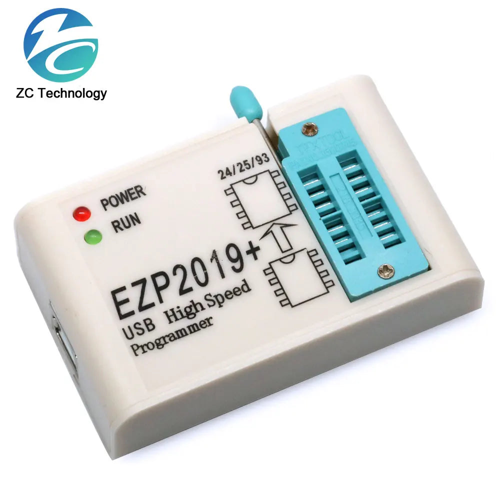 Kit Programador USB SPI Alta Velocidad EZP2019 (Última Versión) Full Set con Adaptadores Socket para EEPROM 24/25/93, Flash 25 BIOS Chip