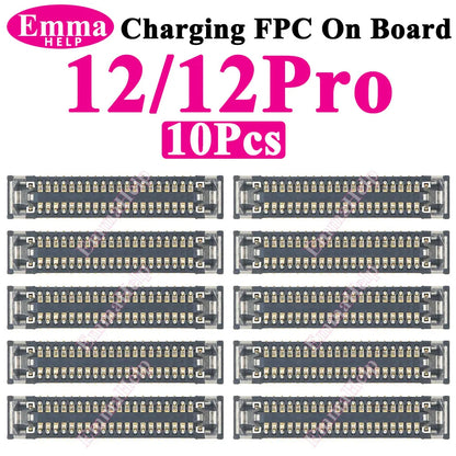 Conector FPC Dock Carga USB en Placa Lógica para iPhone 11-16 Pro Max/Plus/Mini/XS Max (Original, 10 Unidades)