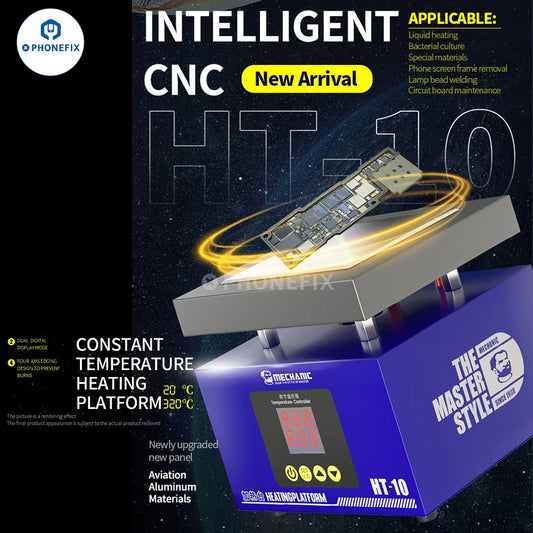 Heating Table MECHANIC HT-10 Smart CNC Constant Temperature Heat Iron Double Digital Display for PCB BGA Preheating Repair Tools
