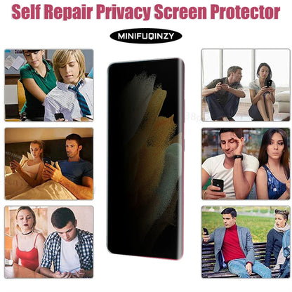 Film Protector Pantalla Privacidad Anti-Espía Auto-Reparable para Samsung Galaxy S10 5G - S25 Ultra/Plus/FE / Note 10/20