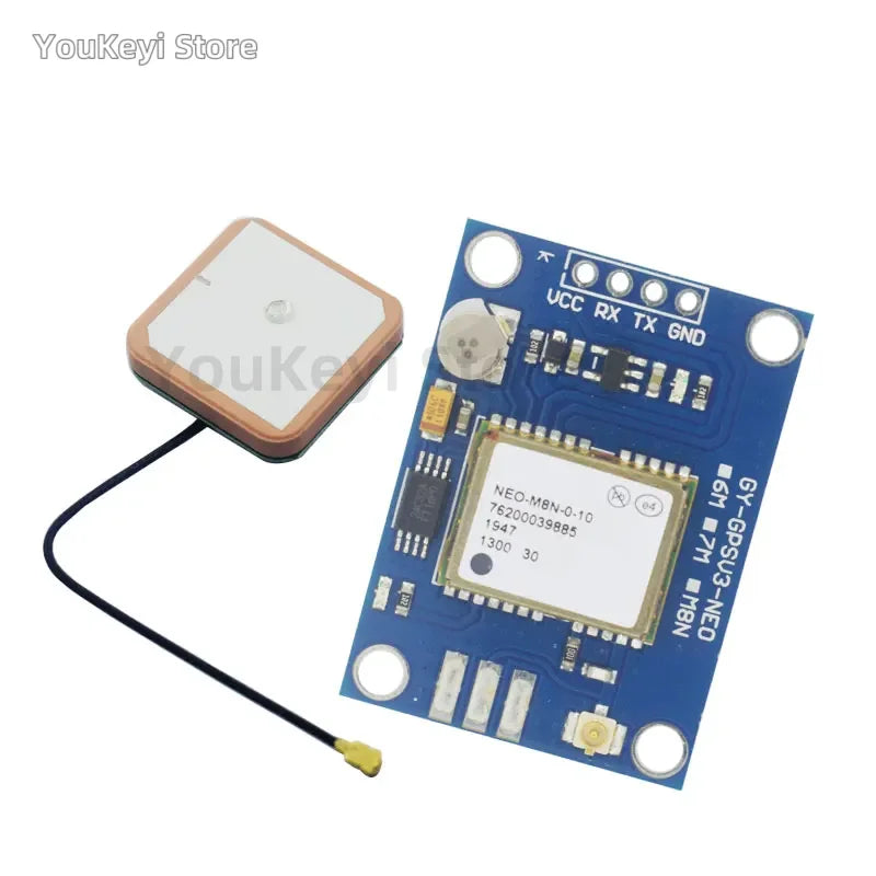 Módulo GPS GY-NEO6MV2 / GY-NEO7MV2 / GY-NEO8MV2 (NEO-6M/7M/8M) con Antena Grande y EEPROM para Control Vuelo MWC/APM2.5 Arduino