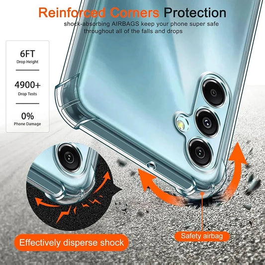 Funda Carcasa Silicona Suave Transparente Anti-Golpes Lujo para Samsung Galaxy S21 FE / S23 / S24 / S25 Plus / Note 20 Ultra