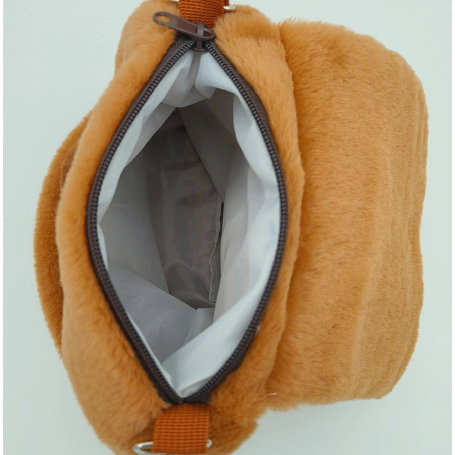 Mochila Peluche Capibara Kawaii Bolso Hombro/Mini Morral Muñeco Peludo Regalo