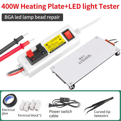 LUXIANZI Aluminum Led Remover BGA Desoldering Station PTC Fever Plate Preheating LCD Strip Chip Repair Thermostat Heating Plate