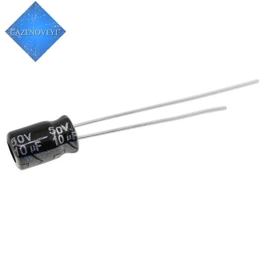 Capacitor Electrolítico (10uF, 50V, 5x7mm) - Pack 50 Unidades