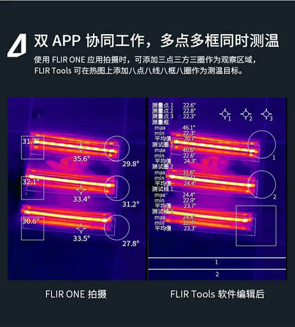 Termógrafo Infrarrojo Móvil Americano FLIR ONE Edge Pro (Comparable C3/C5/TG165/267/297)