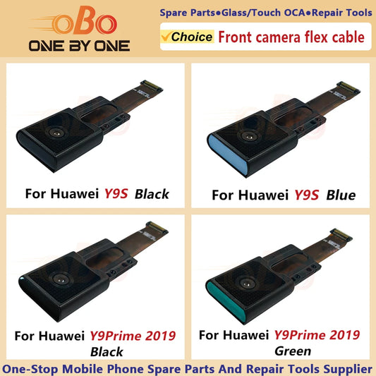 Módulo Cámara Frontal Pequeña con Marco y Cable Flex para Huawei Y9s / Y9 Prime 2019 (Repuesto, Negro/Azul/Verde)