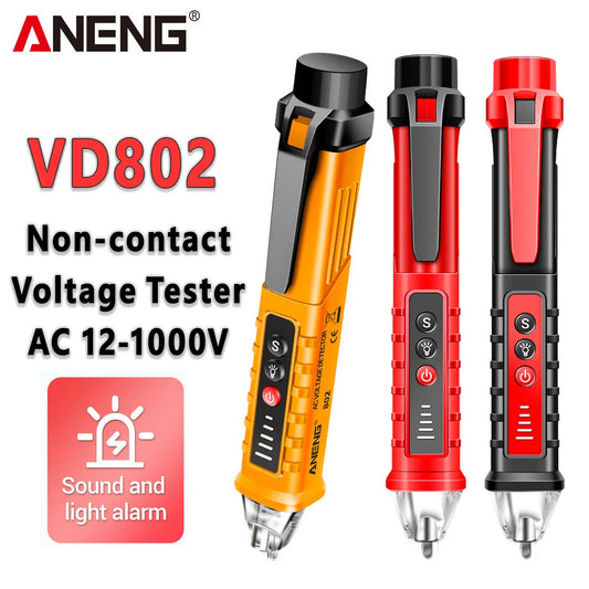 Lápiz Detector Voltaje AC Sin Contacto ANENG VD802 (12V-1000V) Indicador Eléctrico LED
