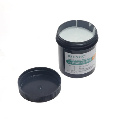 Tinta Máscara Soldadura Fotosensible UV DSUNYK (100g) para Placa Circuito PCB BGA (Previene Corrosión/Arcos)