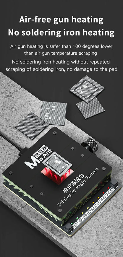 MaAnt SL-2 Preheating Platform Constant Temperature BGA Glue Removing Station for iPhone Android CPU NAND Flash IC Chips Repair