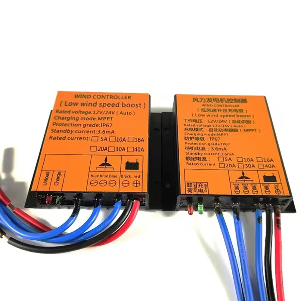 Controlador Carga Eólica MPPT Alta Calidad 12V/24V Auto Función Fuente Dual Estable (1000W-5000W)